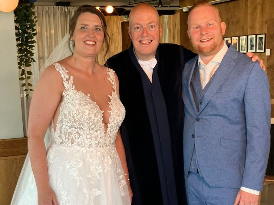 Foto martin en bruidspaar